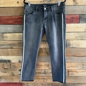 Dear John Black Skinny Crop Jeans With Side Stripe‎ Size 27